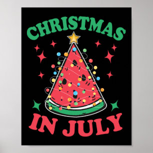 Christmas In July Shirt For Men Women Watermelon X Poster