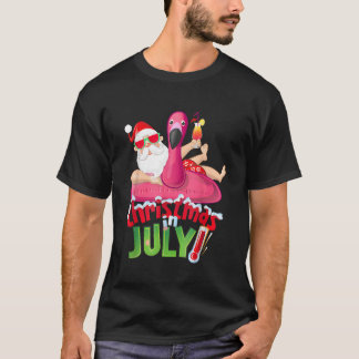 Christmas In July Shirt Funny Santa Summer Beach V