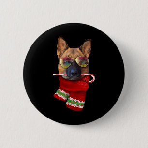 Christmas In July Shirt German Shepherd Sungles Do 6 Cm Round Badge