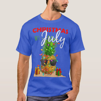 Christmas In July Shirt Pineapple Xmas Tree Summer