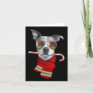 Christmas In July Shirt Pitbull Sungles Dog Lover Card
