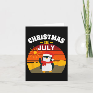 Christmas In July Shirt Summer Pinguin Christmas I Card