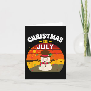 Christmas In July Shirt Summer Vacation Christmas Card