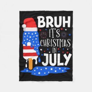 Christmas In July Shirts For Kids Bruh Ice Pops 4t Fleece Blanket