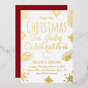 Christmas in July Snowflake Red Pressed