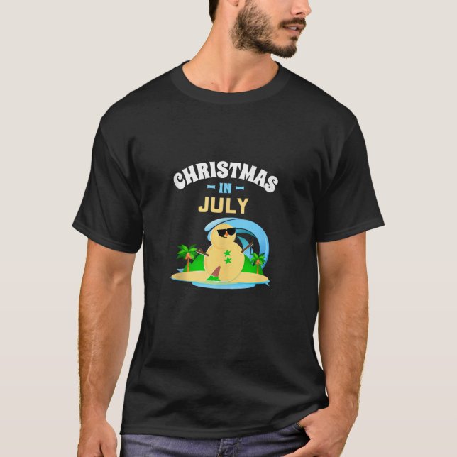 Christmas in July Snowman Beach Christmas Tank Top (Front)