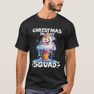 Christmas in July Snowman Ice Cream  T-Shirt