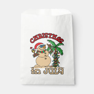 Christmas in July Snowman Sand Beach Favour Bags