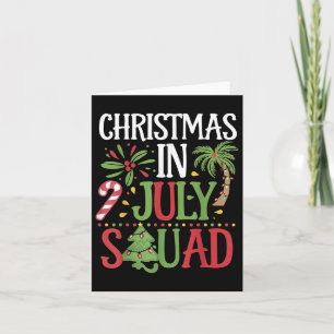 Christmas In July Squad Family Tee Beach Vacation Card