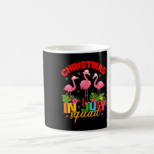 Christmas In July Squad Flamingo Santa Hat Kids Me Coffee Mug