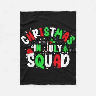 Christmas In July Squad Funny Christma Summer Men Fleece Blanket