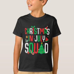Christmas In July Squad Funny Summer Beach Vacatio T-Shirt