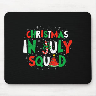 Christmas In July Squad Funny Summer Vacation Men Mouse Mat