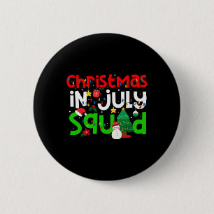 Christmas In July Squad Funny Summer Xmas Men Wome 6 Cm Round Badge