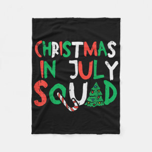 Christmas In July Squad Funny Summer Xmas Men Wome Fleece Blanket