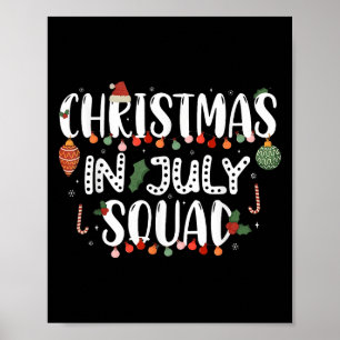 Christmas In July Squad Funny Summer Xmas Men Wome Poster