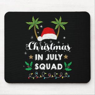 Christmas In July Squad Funny Summer Xmas Santa Ha Mouse Mat