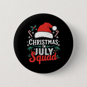 Christmas In July Squad Shirt Family Vacation Summ 6 Cm Round Badge