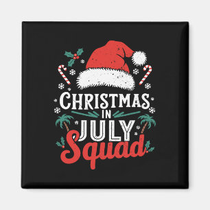 Christmas In July Squad Shirt Family Vacation Summ Magnet