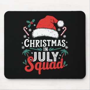 Christmas In July Squad Shirt Family Vacation Summ Mouse Mat