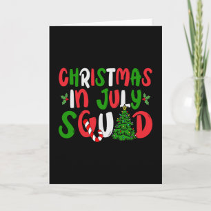 Christmas In July Squad Summer Xmas Tree Family Ma Card
