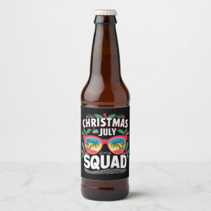 Christmas In July Squad Sunglasses Summer Beach Beer Bottle Label