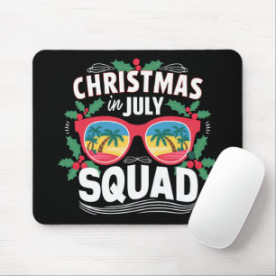 Christmas In July Squad Sunglasses Summer Beach Mouse Mat