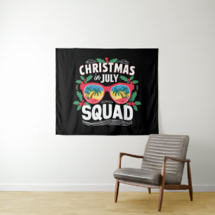 Christmas In July Squad Sunglasses Summer Beach Tapestry