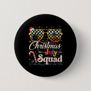 Christmas In July Squad Sungles Summer Beach Funny 6 Cm Round Badge