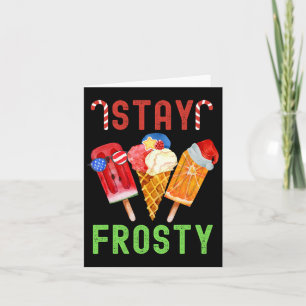 Christmas In July Stay Frosty Summer Hawaiian Chri Card