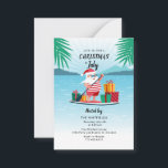 Christmas in July Summer BBQ Beach Party Card<br><div class="desc">Cool,  fun,  bright Christmas in July summer party invitation for friends and family to celebrate your mid year summer family parties or delayed Christmas. 

Customise this card by clicking on the "Personalise" button above to change the placeholder text</div>