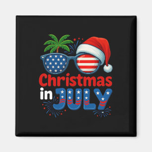Christmas In July Summer Beach Hawaii Santa Usa Fl Magnet