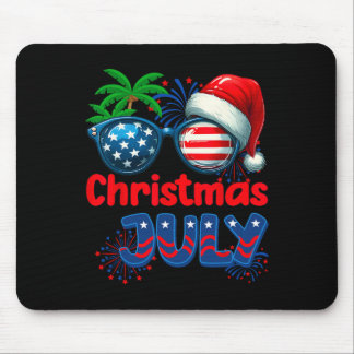 Christmas In July Summer Beach Hawaii Santa Usa Fl Mouse Mat