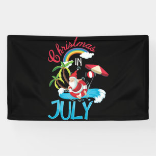 Christmas In July Summer Beach Vacation Banner