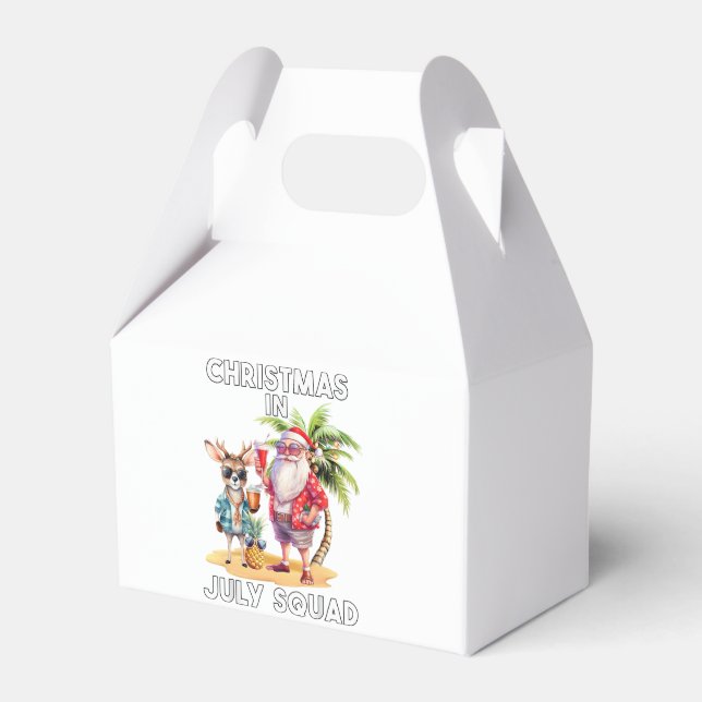 Christmas in July Summer Beach Vacation Xmas Ugly  Favour Box (Front Side)