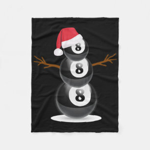 Christmas In July Summer Billiard Snowman Party Fleece Blanket