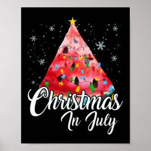 Christmas In July Summer Design Melon Christmas Poster
