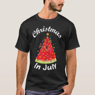 Christmas In July Summer Melon Christmas Tree Summ T-Shirt