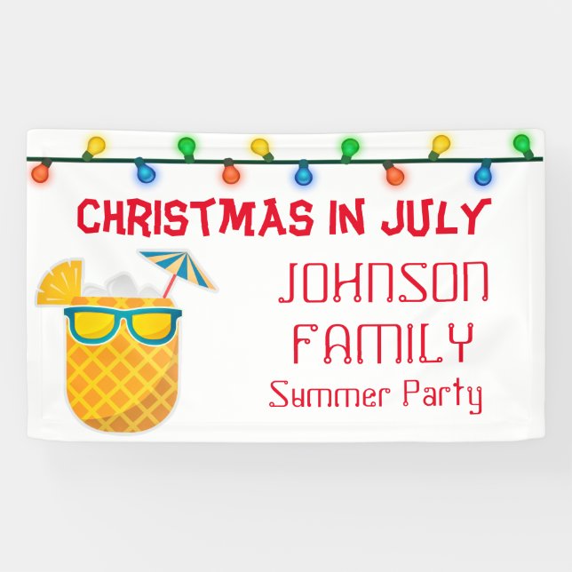 Christmas In July Summer Party   Banner (Horizontal)
