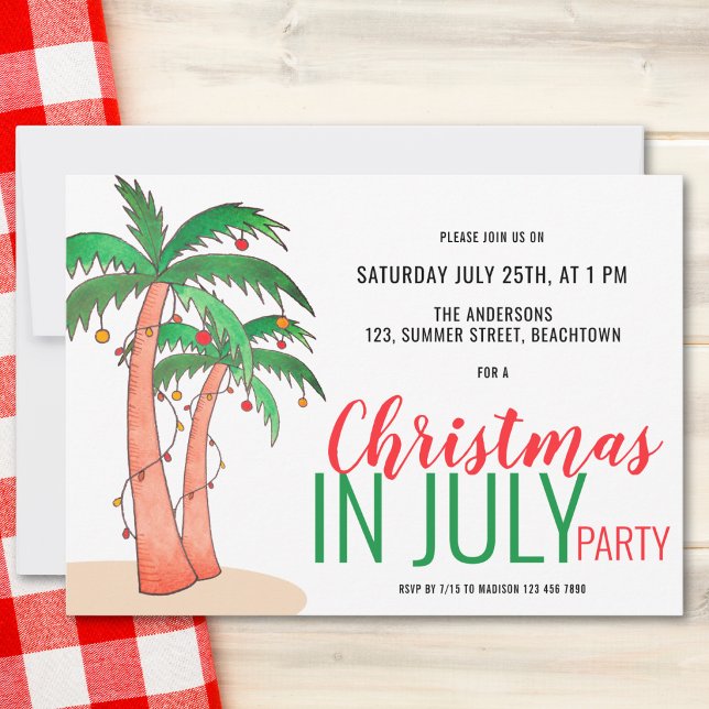 Christmas in July Summer Party Invitation (Creator Uploaded)