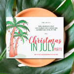 Christmas in July Summer Party Invitation<br><div class="desc">Lets celebrate Christmas in July with a party!
Invite family and friends to your Christmas themed celebration with this fun invitation featuring hand drawn palm trees decorated with lights.
Customise these invitations with you details and enjoy the fun!
Original Drawing © Michele Davies.</div>