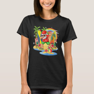 Christmas in July  Summer Santa Beach Hawaii Surf T-Shirt