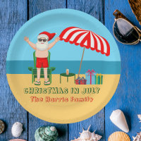 Christmas in July Summer Santa Claus Beach Party