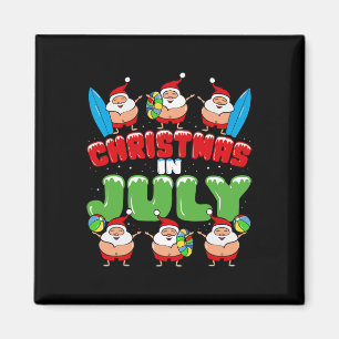 Christmas In July Summer Santa Costume Xmas Party Magnet