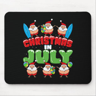 Christmas In July Summer Santa Costume Xmas Party Mouse Mat