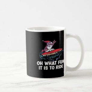 Christmas In July Summer Santa On Beach Boating  Coffee Mug