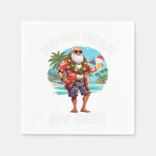 Christmas in July Summer Santa Sunglasses Ho Ho Ho Napkin