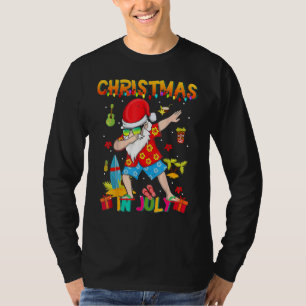 Christmas In July Summer Santa Surfing Beach Vaca T-Shirt