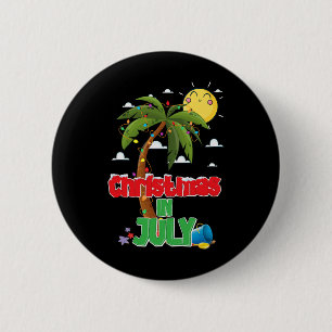 Christmas In July Summer Vacation Beach Xmas Holid 6 Cm Round Badge