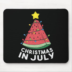 Christmas In July Summer Watermelon Xmas Tree Men Mouse Mat